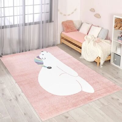 Carpet City Kinderteppich - Rosa mit Motiven - 160x230cm - Kinderzimmer Carpet City Kinderteppich - Rosa mit Motiven - 160x230cm - Kinderzimmer