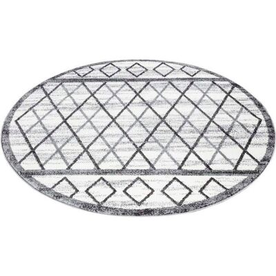 CARPET CITY YOUNG964 Runder Grauer Moderner Geometrischer Teppich - Teppich CARPET CITY YOUNG964 Runder Grauer Moderner Geometrischer Teppich - Teppich