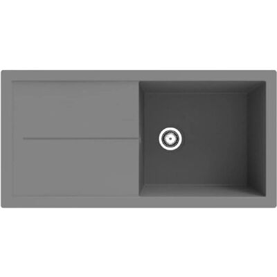 Respekta Modèle Mineralite - Évier de Cuisine - 100x50cm, Gris - Publicité Respekta Modèle Mineralite - Évier de Cuisine - 100x50cm, Gris - Publicité