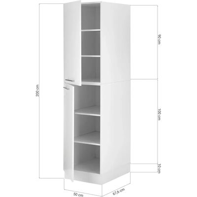 Respekta Clara Bad-Hochschrank - 200x50x67,6 cm Respekta Clara Bad-Hochschrank - 200x50x67,6 cm