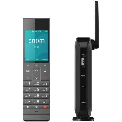 Telefono Hotel Snom HM201 - Wireless, Antibatterico, Grande Schermo Telefono Hotel Snom HM201 - Wireless, Antibatterico, Grande Schermo