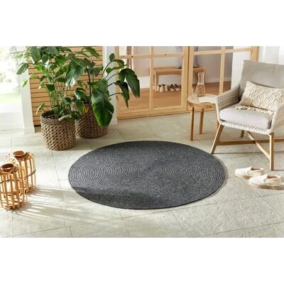 NORTHRUGS Trenzado – Rund Teppich 200cm, Dunkelgrau NORTHRUGS Trenzado – Rund Teppich 200cm, Dunkelgrau