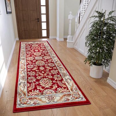 Hanse Home Reni Teppich - Orientalisch, 80x240cm, Rot & Creme Hanse Home Reni Teppich - Orientalisch, 80x240cm, Rot & Creme