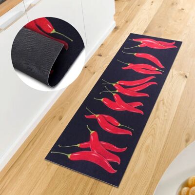 Hanse Home Collection Zwart Rood Tapijt - 50x150 cm Hanse Home Collection Zwart Rood Tapijt - 50x150 cm