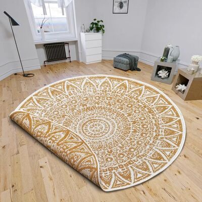 FREUNDIN HOME COLLECTION Lilja Runder Vintage-Teppich - Indoor Outdoor Wetterfest FREUNDIN HOME COLLECTION Lilja Runder Vintage-Teppich - Indoor Outdoor Wetterfest