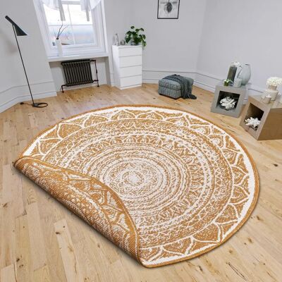 NORTHRUGS Siruma Oker ronde tapijt - Binnen & Buiten NORTHRUGS Siruma Oker ronde tapijt - Binnen & Buiten