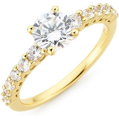 FIRETTI Modell 56 Gold Silberring - Verlobungsring FIRETTI Modell 56 Gold Silberring - Verlobungsring