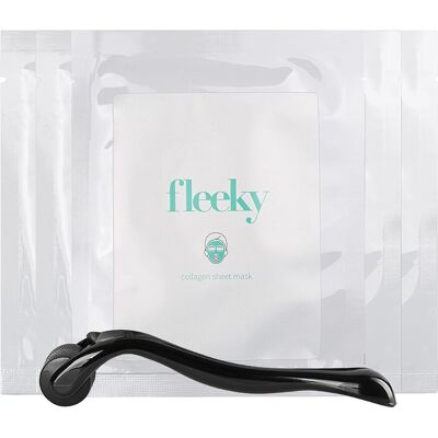 Fleeky Collagen Sheet Mask mit 540 Needle Dermaroller Fleeky Collagen Sheet Mask mit 540 Needle Dermaroller