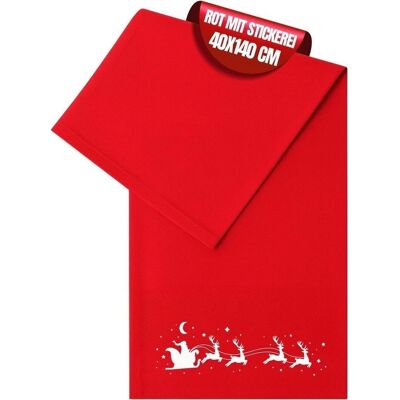 Atölye No:35 - Weihnachtlicher Tischläufer - Golddruck - Santa Reindeer - Table runner Atölye No:35 - Weihnachtlicher Tischläufer - Golddruck - Santa Reindeer - Table runner