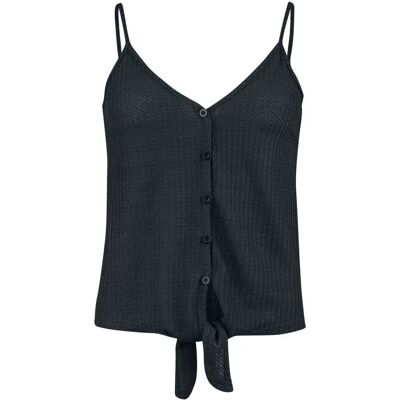 Forplay Jule Tanktop - V-Ausschnitt, Regulär Passform - Schwarz Forplay Jule Tanktop - V-Ausschnitt, Regulär Passform - Schwarz