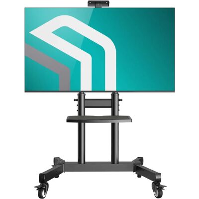Onkron TV Stand - Verstellbarer mobiler TV-Wagen für 50-90 Zoll, Max 100kg, Schwarz Onkron TV Stand - Verstellbarer mobiler TV-Wagen für 50-90 Zoll, Max 100kg, Schwarz