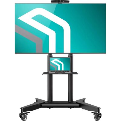 Onkron TS1571-B TV Stand mit Rädern - 32-75 Zoll, Bis zu 60 kg, VESA 200x200-600x400 Onkron TS1571-B TV Stand mit Rädern - 32-75 Zoll, Bis zu 60 kg, VESA 200x200-600x400