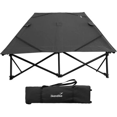 Lit de camping double Skandika Bodo - Cadre en acier, Pliable, 140cm - Publicité Lit de camping double Skandika Bodo - Cadre en acier, Pliable, 140cm - Publicité