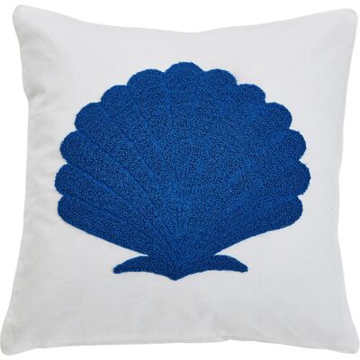 Blue Sea Shell Beiges-Blau 45cm Dekokissen - Dekokissen Blue Sea Shell Beiges-Blau 45cm Dekokissen - Dekokissen