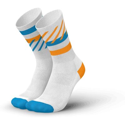 INCYLENCE Disrupts Laufsocken - Unisex Weiß Blau Orange 35-38 INCYLENCE Disrupts Laufsocken - Unisex Weiß Blau Orange 35-38