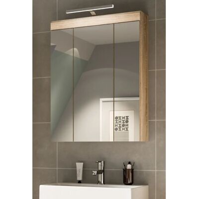 Inn.Furn Sonoma Eiche Badspiegelschrank - 3-türig, 79cm hoch Inn.Furn Sonoma Eiche Badspiegelschrank - 3-türig, 79cm hoch