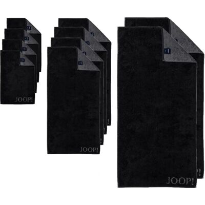 Joop! Großes schwarzes Baumwollhandtuch-Set Joop! Großes schwarzes Baumwollhandtuch-Set