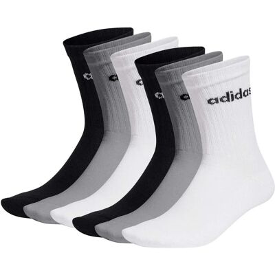 ADIDAS ORIGINALS Unisex Polstret Crew Sokken - 6 stk. Linear Crew ADIDAS ORIGINALS Unisex Polstret Crew Sokken - 6 stk. Linear Crew