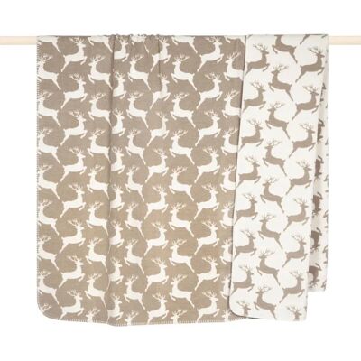 PAD Herd - Hirsch - Helltaupe - 150x200 cm - Wolldecke PAD Herd - Hirsch - Helltaupe - 150x200 cm - Wolldecke