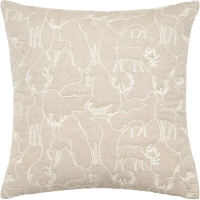 PAD - WILD DEER - Beige - 50x50 cm - Cushion cover PAD - WILD DEER - Beige - 50x50 cm - Cushion cover