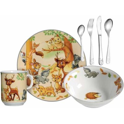 Ritzenhoff & Breker - Waldtiere - Kinderbesteck - Müslischale - Dinnerware set Ritzenhoff & Breker - Waldtiere - Kinderbesteck - Müslischale - Dinnerware set
