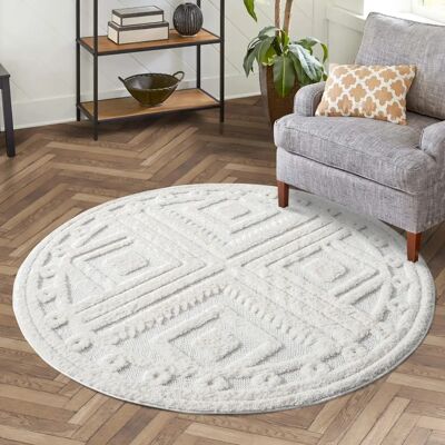 Carpet City Fokus777 Beigeteppich - Hoch-Tief Muster - 160cm Carpet City Fokus777 Beigeteppich - Hoch-Tief Muster - 160cm
