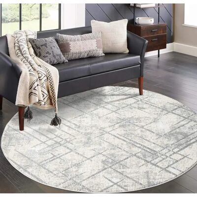 Carpet City Antik245 Runder Grauer Teppich 200cm - Teppich Carpet City Antik245 Runder Grauer Teppich 200cm - Teppich