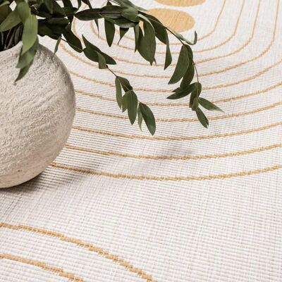 Carpet City Duo Rug 5739 - Runder Gelber Outdoor-Teppich 160cm Carpet City Duo Rug 5739 - Runder Gelber Outdoor-Teppich 160cm