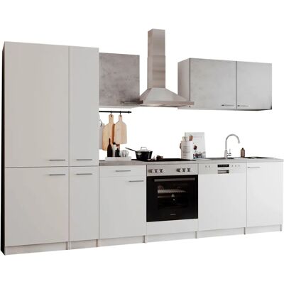 Respekta Malia Küchen-Set - Weiß & Beton-Optik - Küche Respekta Malia Küchen-Set - Weiß & Beton-Optik - Küche