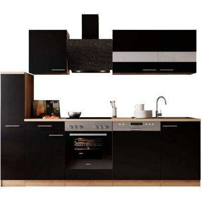 Respekta Merle Schwarz Küche - Komplettset 250cm Respekta Merle Schwarz Küche - Komplettset 250cm