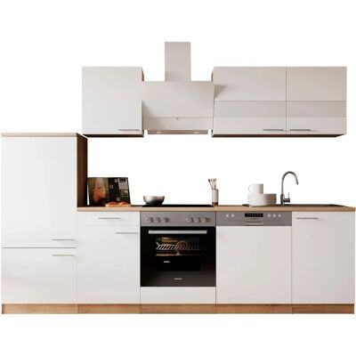 Respekta - Merle - Front Weiß - Eiche Sägerau Look - Kitchen Respekta - Merle - Front Weiß - Eiche Sägerau Look - Kitchen