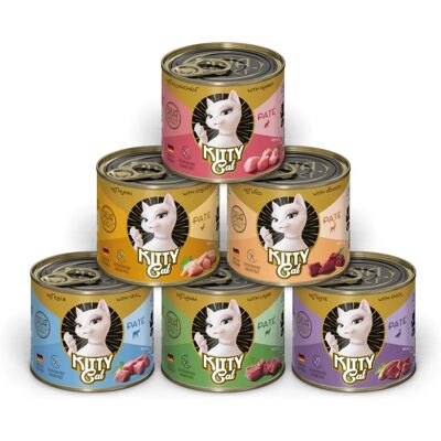 Våt kattmat Kitty Cat Adult - Blandat paket 6 x 200 g Våt kattmat Kitty Cat Adult - Blandat paket 6 x 200 g