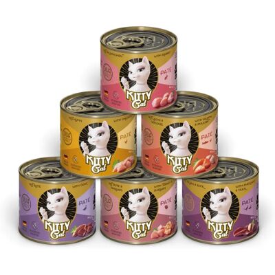 Kitty Cat Adult - Blandat paket 6x200g - Kattmat Kitty Cat Adult - Blandat paket 6x200g - Kattmat
