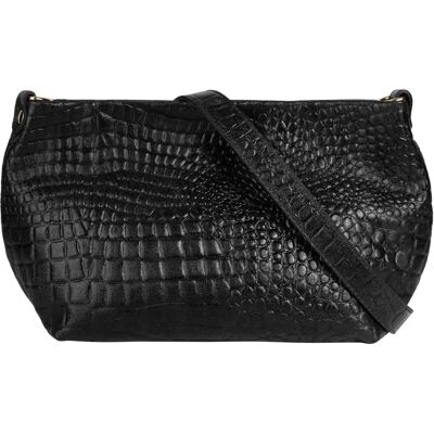 Samantha Look Lederhandtasche - Kroko-Prägung - Made in Italy Samantha Look Lederhandtasche - Kroko-Prägung - Made in Italy