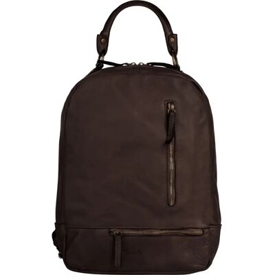 Cityrucksack SAMANTHA LOOK - Braun Vintage Leder Rucksack Cityrucksack SAMANTHA LOOK - Braun Vintage Leder Rucksack