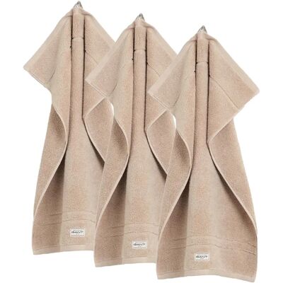 GANT - Gästetuch Premium 3er Pack - Sand - Guest Towel GANT - Gästetuch Premium 3er Pack - Sand - Guest Towel