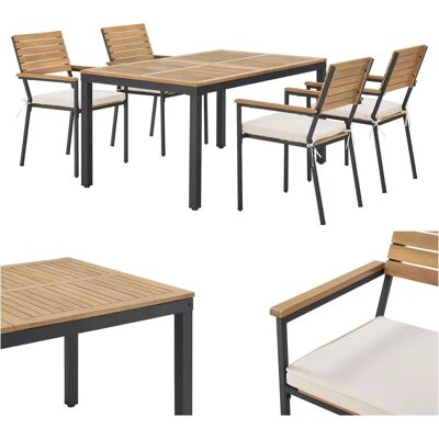 Juskys Rhodos Kerti Étkező Szett - Modern Kerti Bútorok Juskys Rhodos Kerti Étkező Szett - Modern Kerti Bútorok