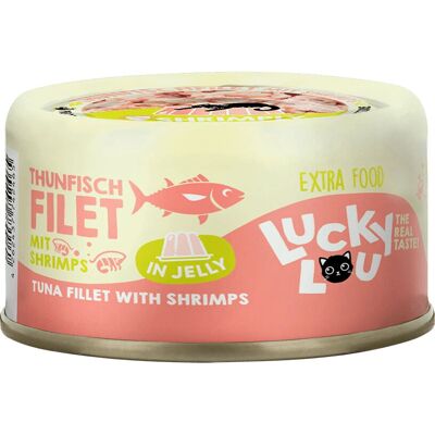 Lucky Lou 62465 Nourriture humide pour chats - Filet de poisson et crevettes Lucky Lou 62465 Nourriture humide pour chats - Filet de poisson et crevettes