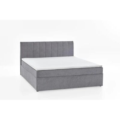 Atlantic Home Collection Alva - Graues Chenille Boxspringbett mit Bonnell-Matratze Atlantic Home Collection Alva - Graues Chenille Boxspringbett mit Bonnell-Matratze