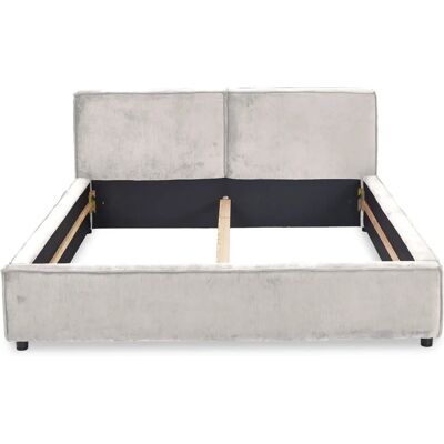 Atlantic Home Collection Nuria - Grau Chenille-Bett 180x200cm Atlantic Home Collection Nuria - Grau Chenille-Bett 180x200cm