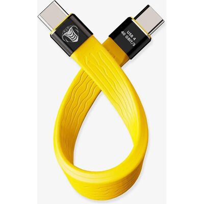 Cobra Tether Câble USB-C 40Gbps 14cm - Jaune - Câble USB - Publicité Cobra Tether Câble USB-C 40Gbps 14cm - Jaune - Câble USB - Publicité