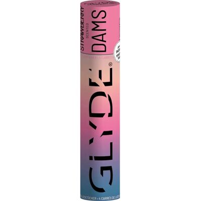 Glyde Erdbeer Latex Dams - Mund Vagina Anal Schutz Glyde Erdbeer Latex Dams - Mund Vagina Anal Schutz