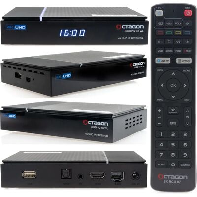 Octagon SX988 V2 WL 4K UHD - IP - Linux - Decodificador Octagon SX988 V2 WL 4K UHD - IP - Linux - Decodificador