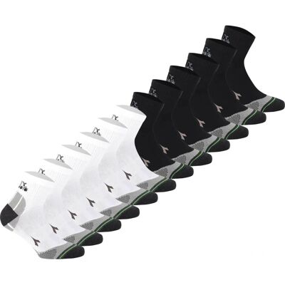 Diadora Unisex Socken - 12er Pack - Schwarz & Weiß - Sportsocken Diadora Unisex Socken - 12er Pack - Schwarz & Weiß - Sportsocken
