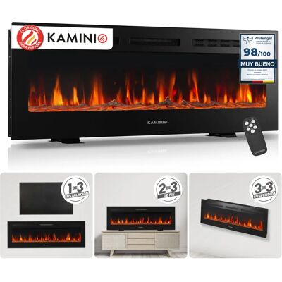 Cheminée électrique Kaminio Marlon - 3 en 1, 140 cm - Publicité Cheminée électrique Kaminio Marlon - 3 en 1, 140 cm - Publicité
