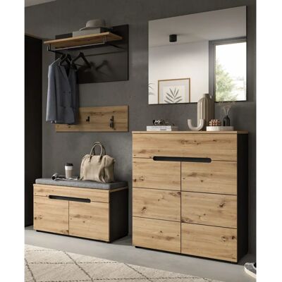Inn.Furn Garderobe Set 5-teilig - Modern, Eiche & Grau Inn.Furn Garderobe Set 5-teilig - Modern, Eiche & Grau