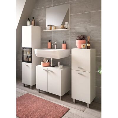 Inn.Furn Weiß Schwarz 4-tlg Badezimmermöbel-Set Inn.Furn Weiß Schwarz 4-tlg Badezimmermöbel-Set