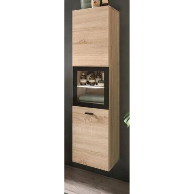 Inn.Furn Badezimmer Midischrank Lowell - Sonoma Eiche & Schwarz Inn.Furn Badezimmer Midischrank Lowell - Sonoma Eiche & Schwarz