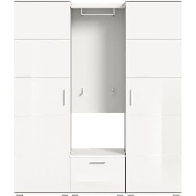 Inn.Furn Garderobe Set 4-teilig Grazie in weiß Hochglanz - Garderobenset Inn.Furn Garderobe Set 4-teilig Grazie in weiß Hochglanz - Garderobenset