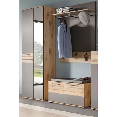 Inn.Furn Garderobe Set 3-tlg. Nox Eiche & Basalt grau - Garderobenkombination Inn.Furn Garderobe Set 3-tlg. Nox Eiche & Basalt grau - Garderobenkombination